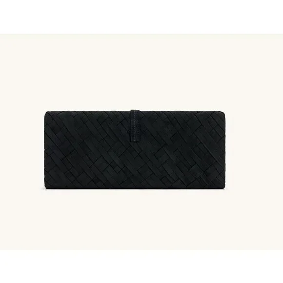 JW PEI Zaria woven suede women's clutch shoulder bag - Black - Picture 4 of 12